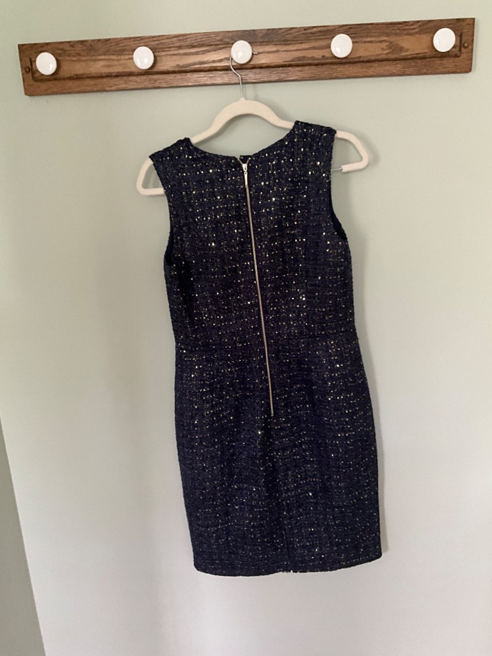 NWT White House Black Market Sheath Dress Navy 8 - Picture 3 of 3